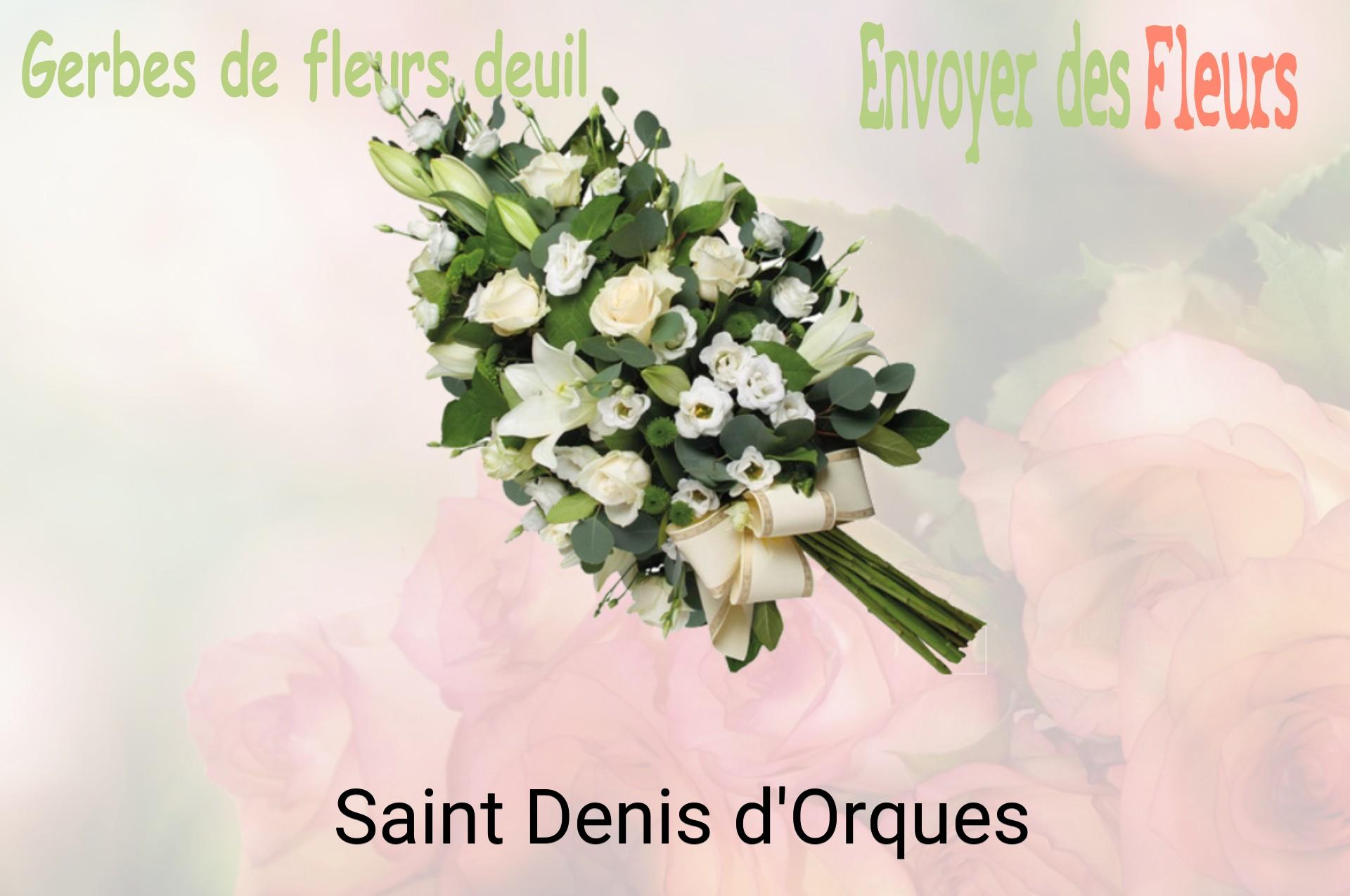 Gerbe de fleurs de deuil livrée à Saint-Denis-d'Orques